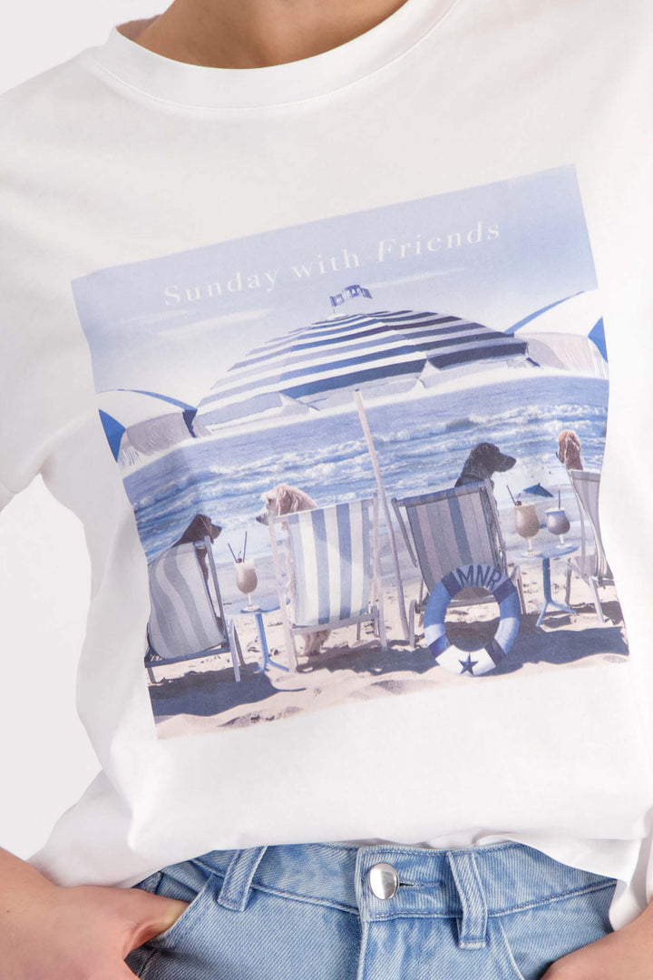 Beach Dogs T-Shirt in Cream