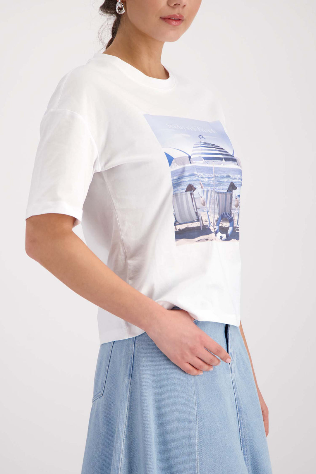 Beach Dogs T-Shirt in Cream