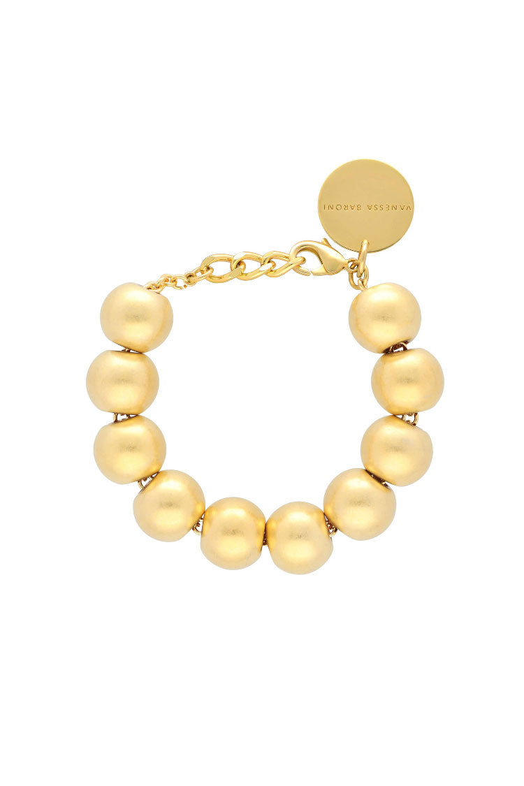 Beads Bracelet in Gold Vintage