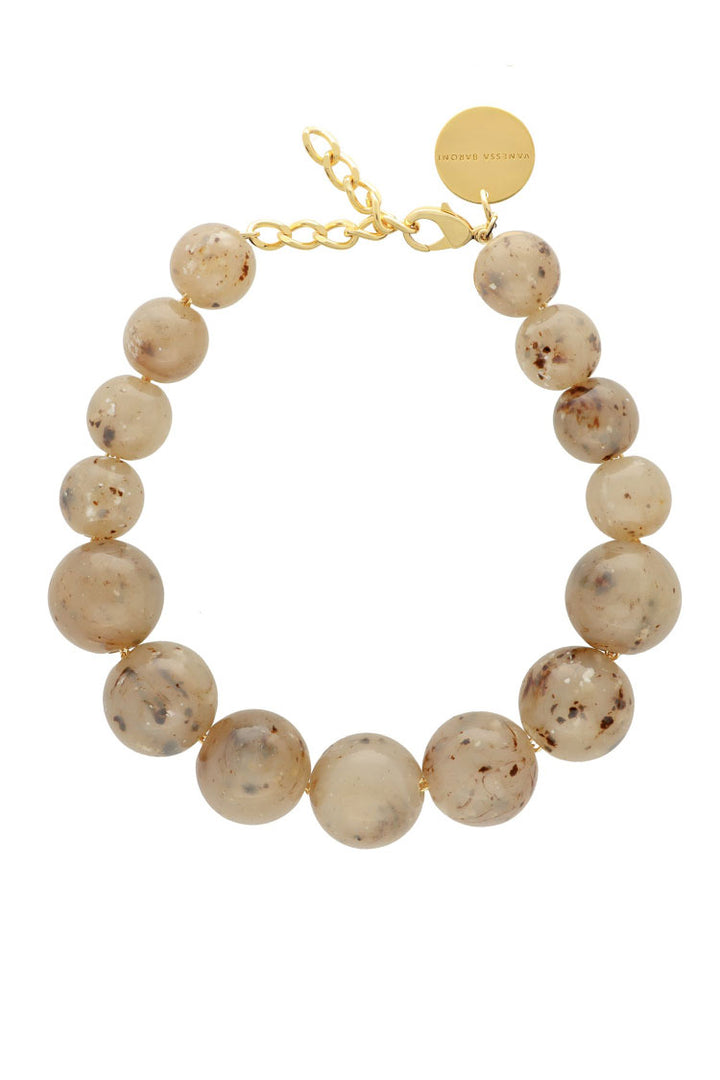 Beads Necklace in Light Bernstein