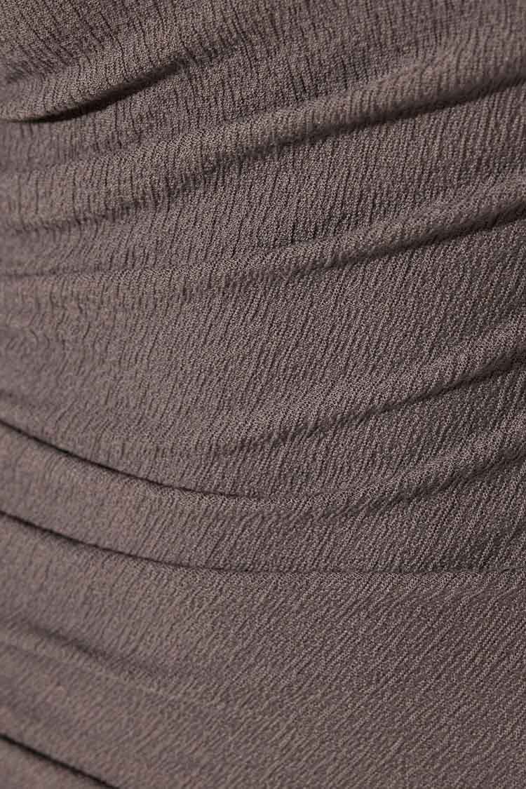 Beau Gathered LS Midi Dress in Dark Ash | FINAL SALE