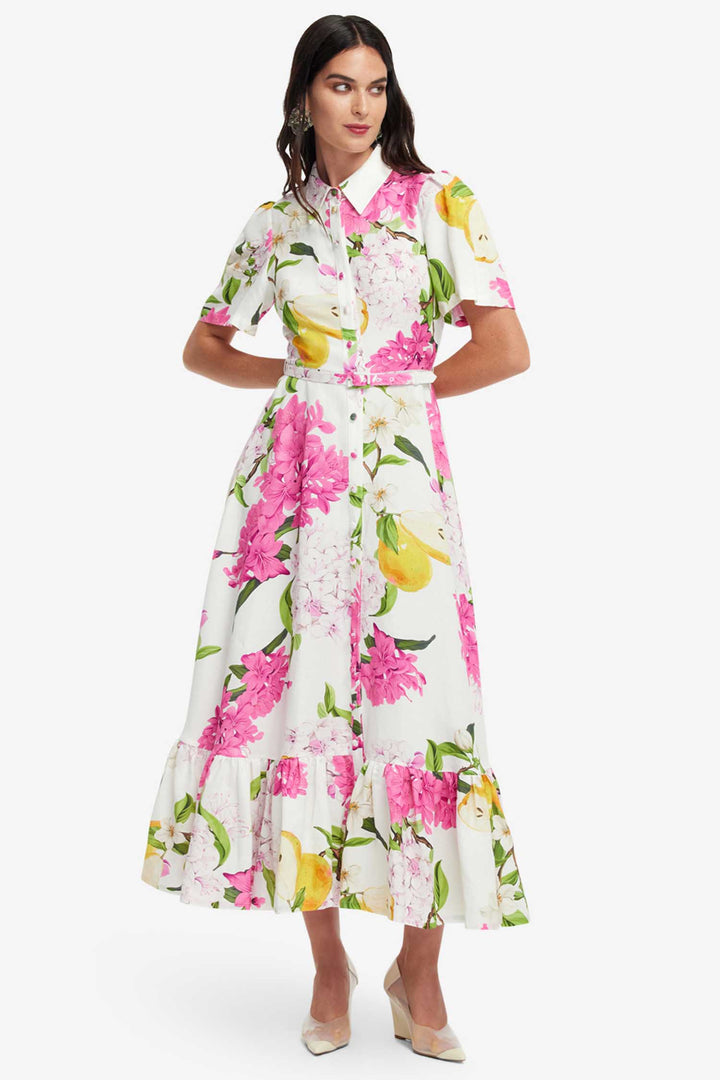 Becca SS Midi Dress in Floral Pear