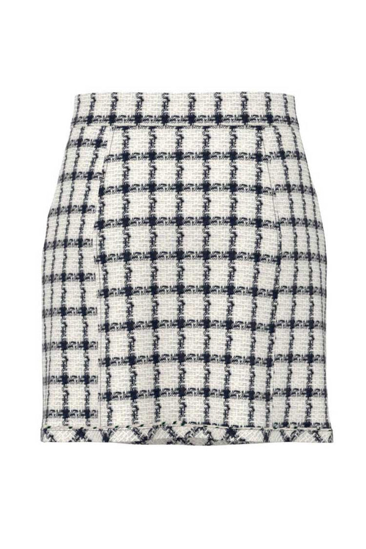 Belbo Navy White Check Skirt