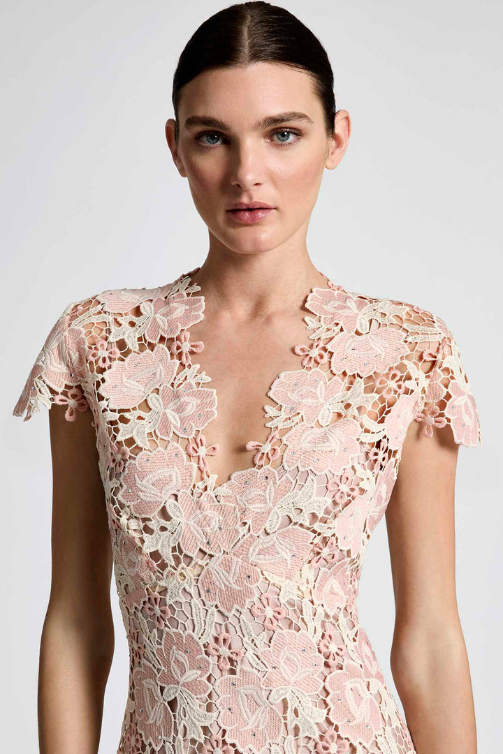 Belinda Dress in Blush Cream