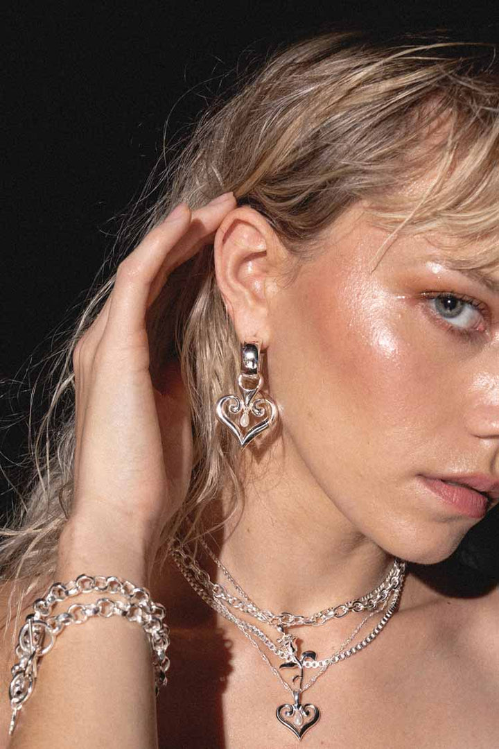 Bella Earrings in Silver