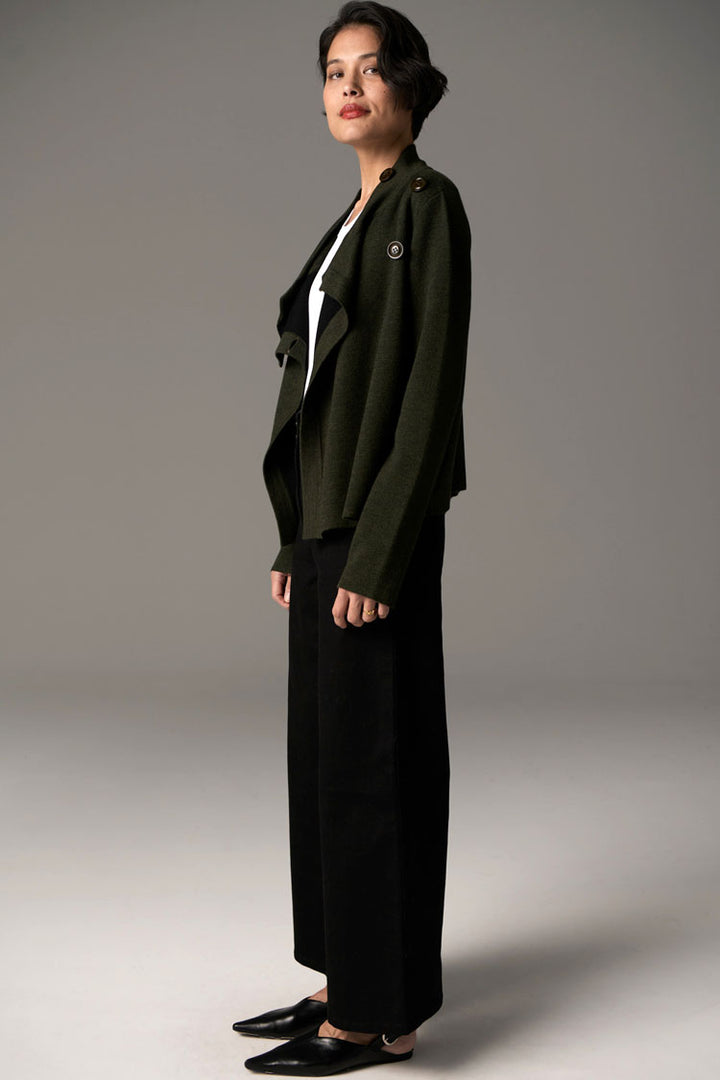 Bennet Coat Double Knit in Khaki