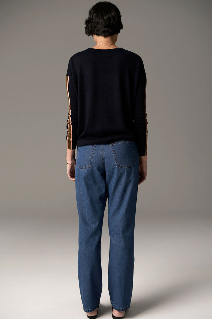 Bennet Drape Back Knit in Ink