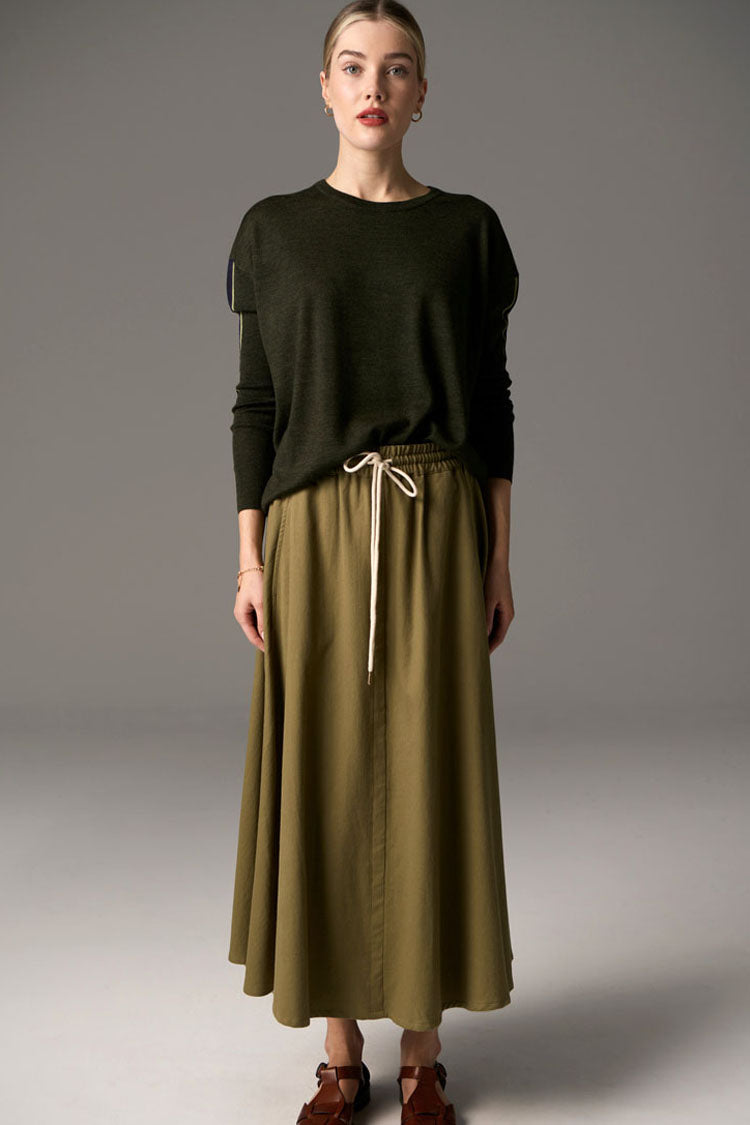 Bennet Drape Back Knit in Khaki