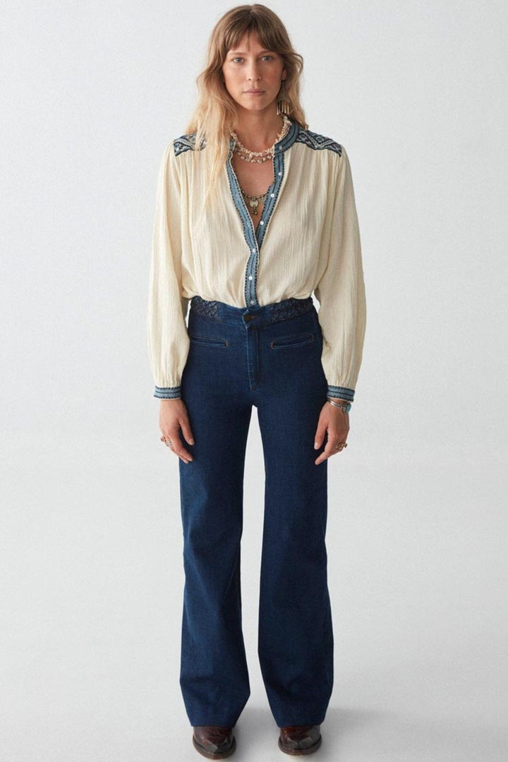 Beth Wandering Star Blouse in Sapphire