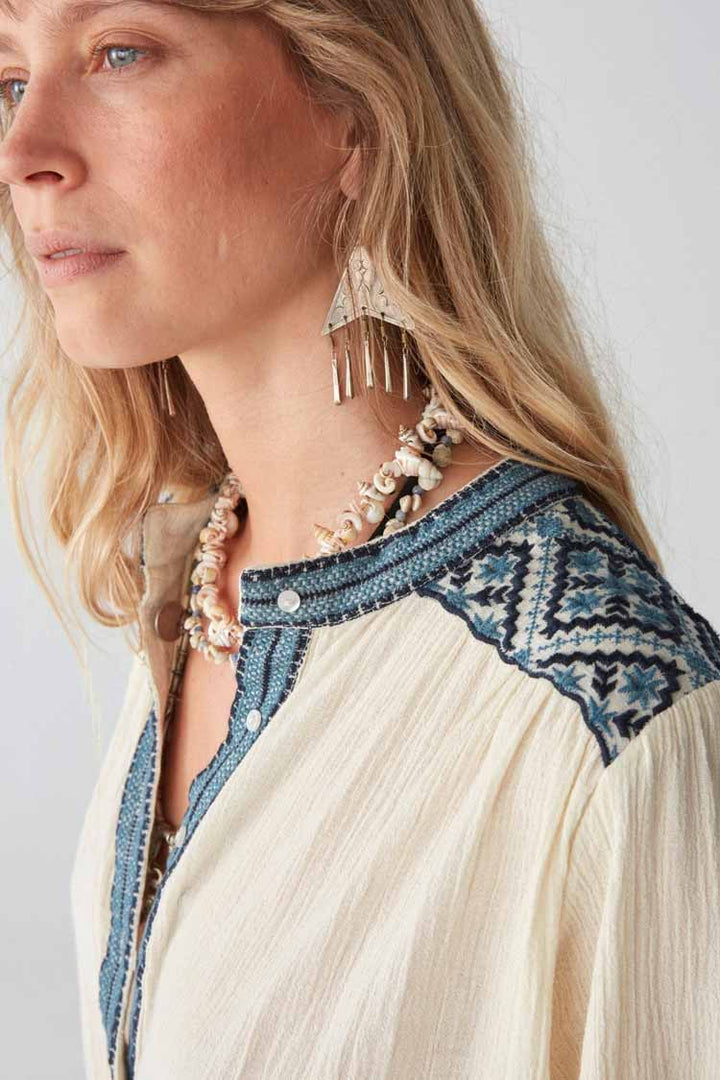 Beth Wandering Star Blouse in Sapphire