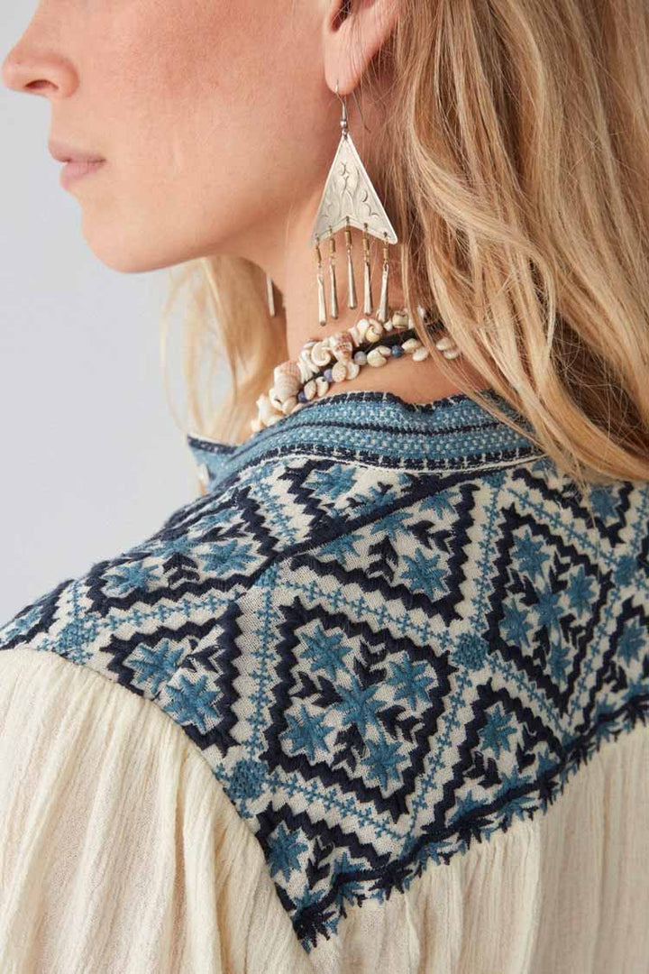 Beth Wandering Star Blouse in Sapphire