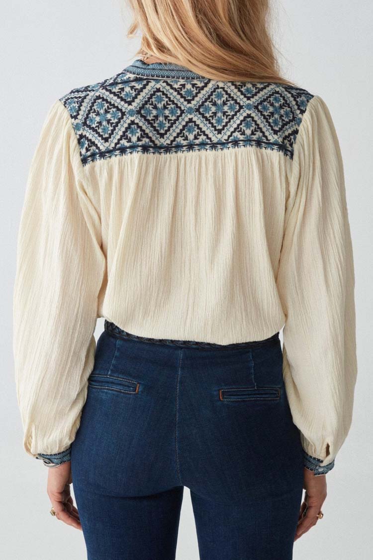 Beth Wandering Star Blouse in Sapphire