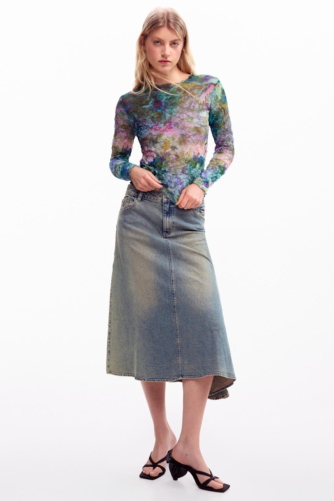 Bettle Blouse in Azul Mineral