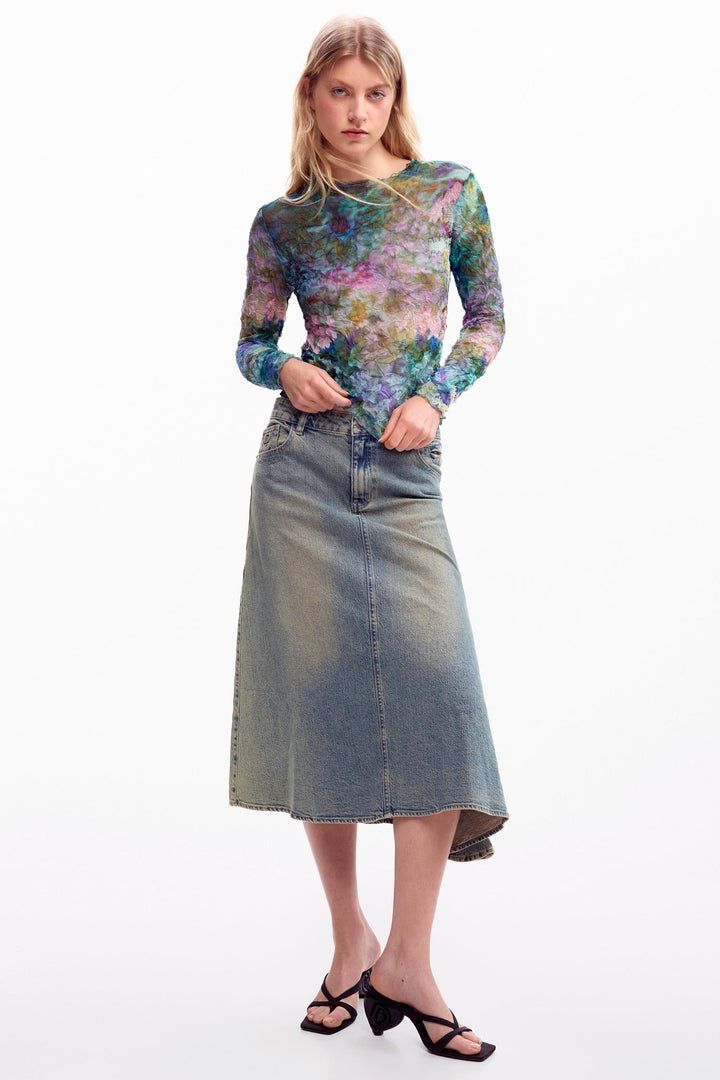 Bettle Blouse in Azul Mineral