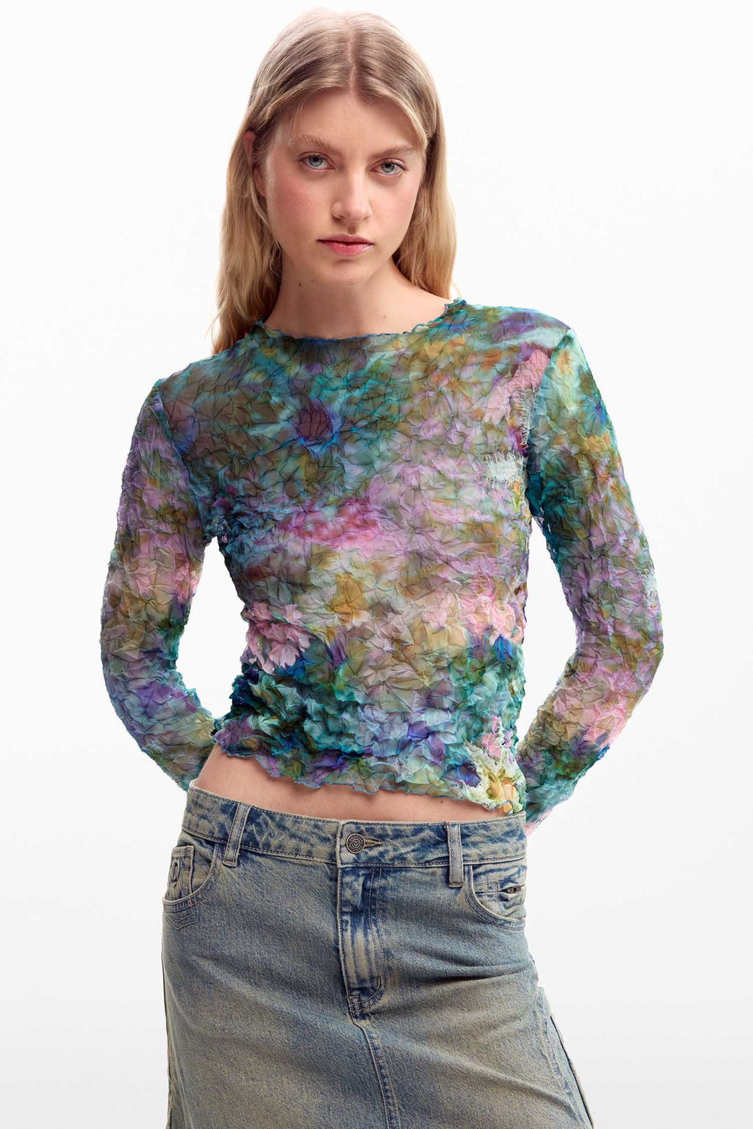 Bettle Blouse in Azul Mineral