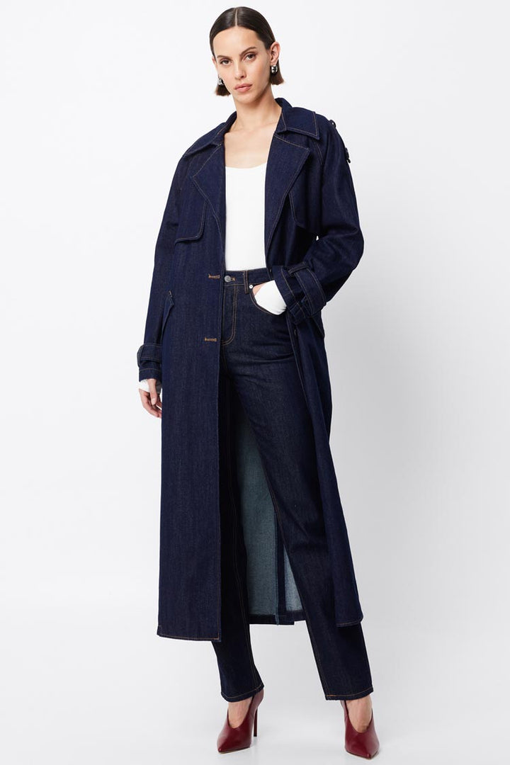 Bexley Trench Coat in Indigo
