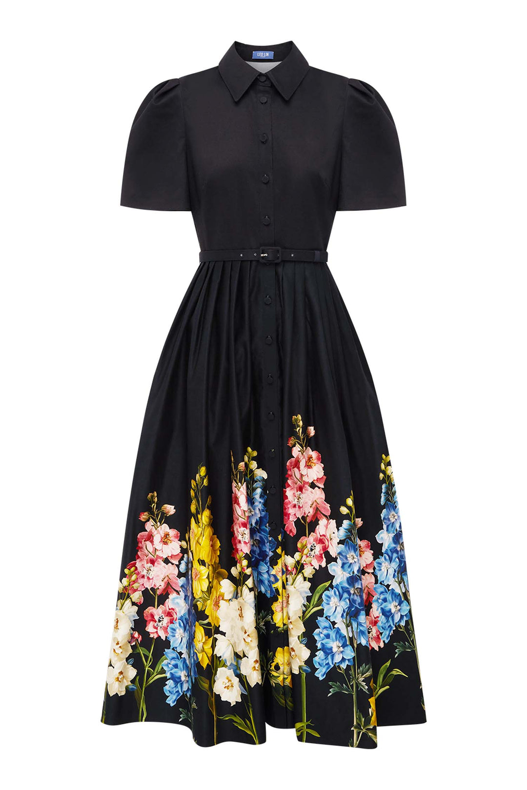 leo lin bianca short sleeve midi dress LEO LIN - Bianca Short Sleeve Midi Dress