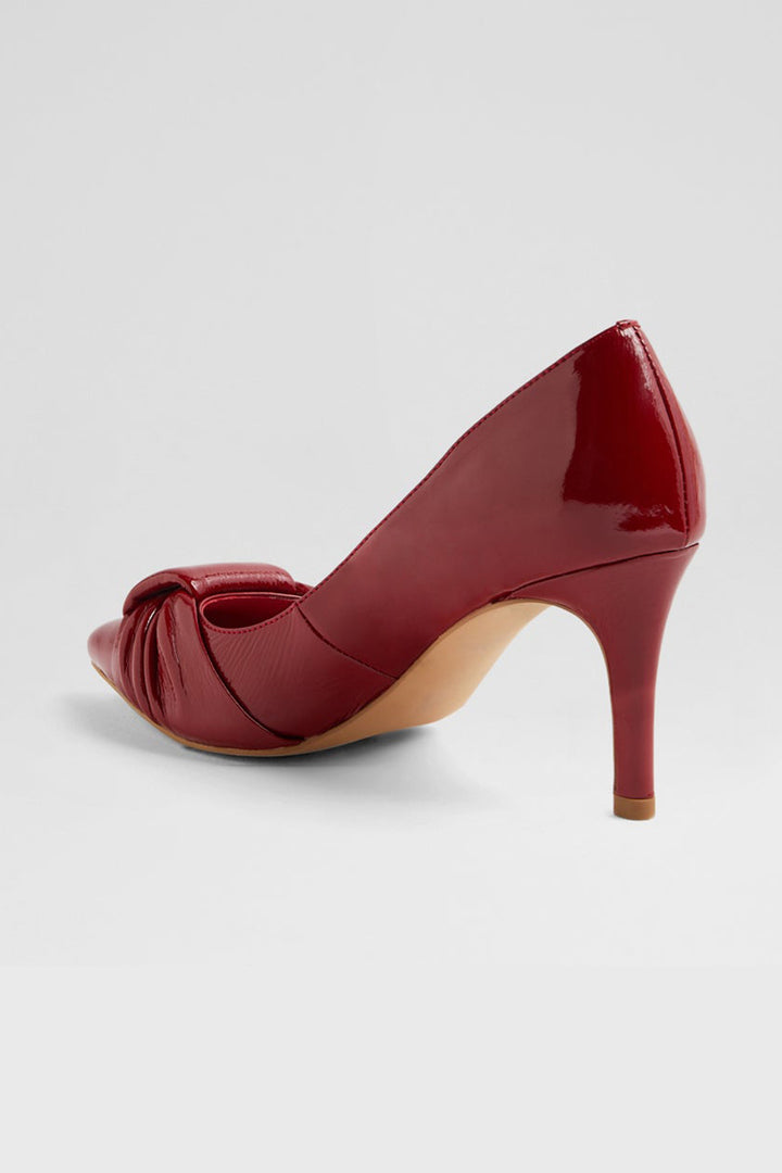 Bingley Patent Leather Heels in Dark Red