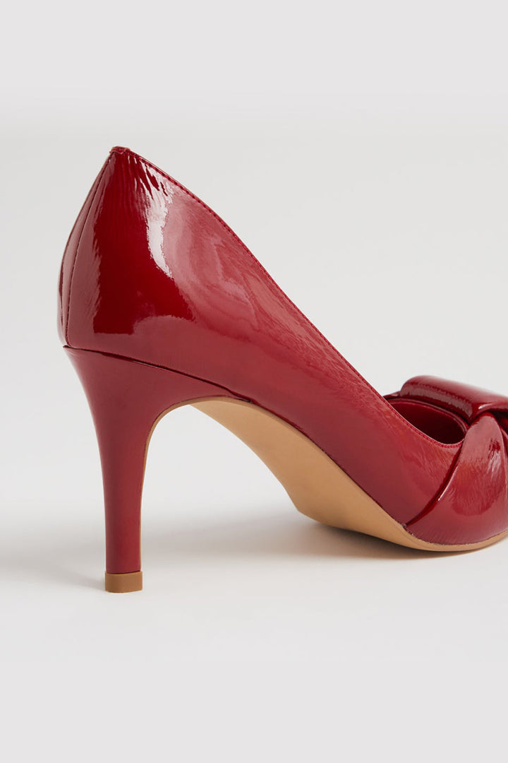 Bingley Patent Leather Heels in Dark Red
