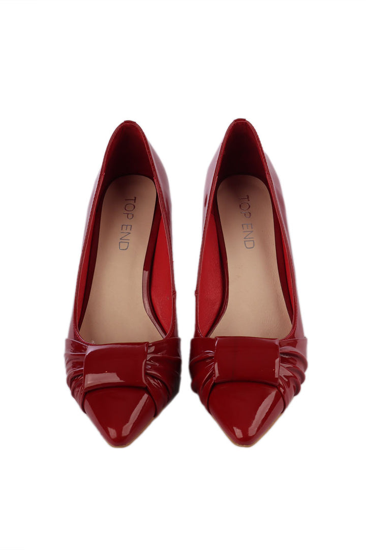 Bingley Patent Leather Heels in Dark Red