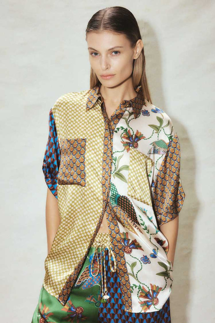 Birdie Spliced Shirt