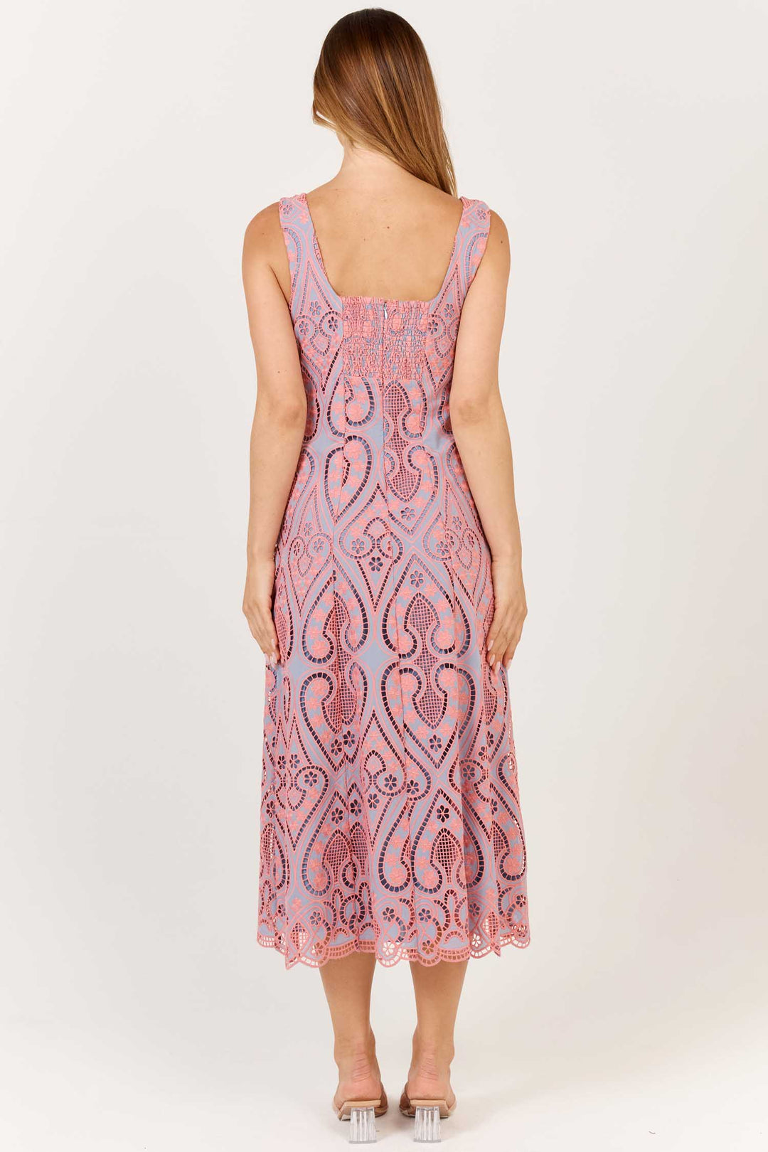 Blanca Dress in Pink Blue