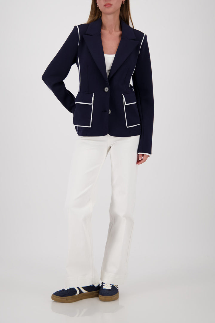 Blazer w White Detail in Marine