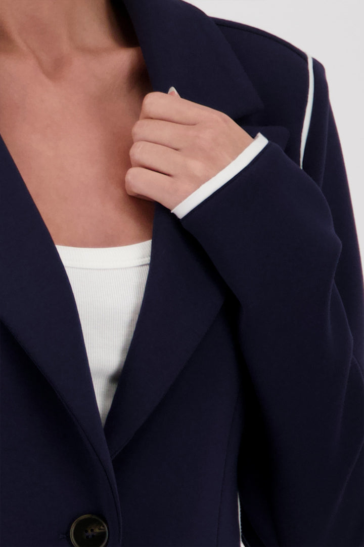 Blazer w White Detail in Marine