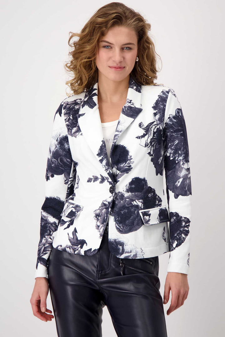 Blazer w Deep Ocean Floral Print