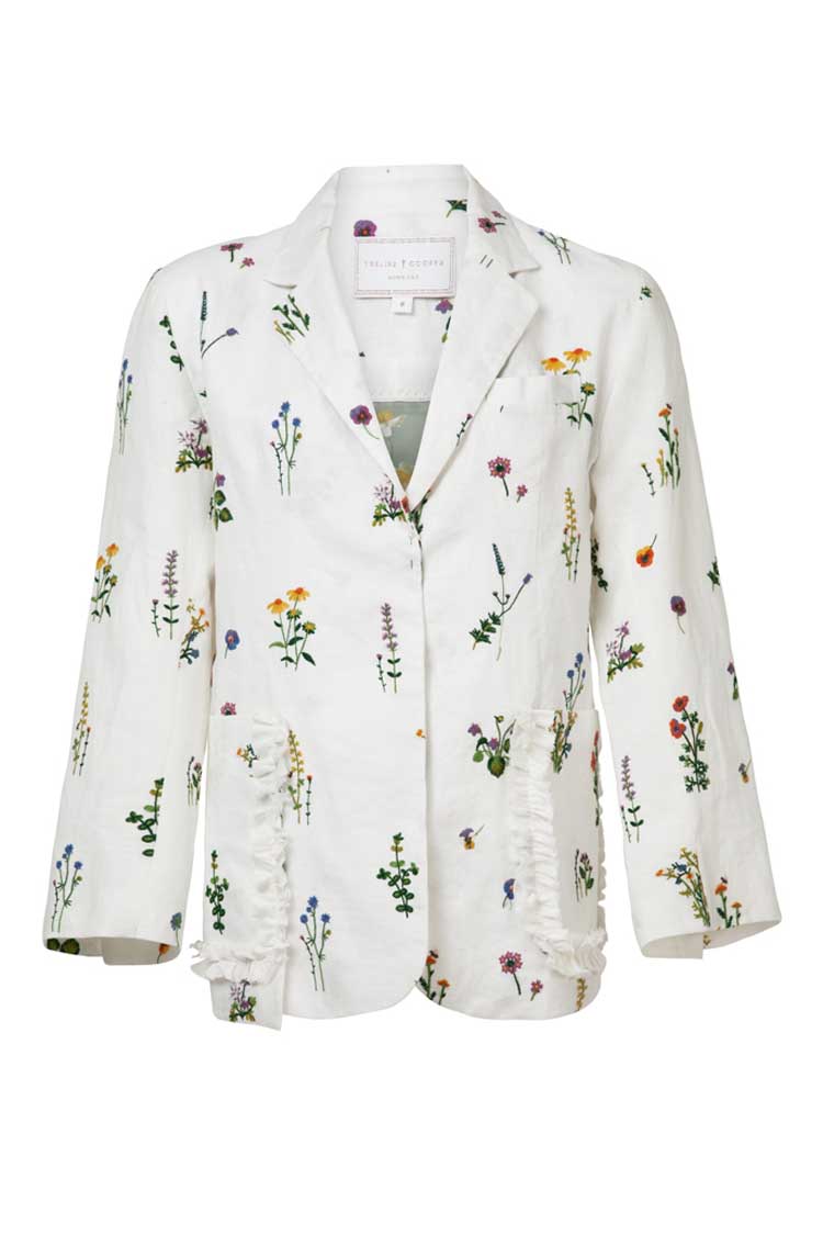 Blazing My Heart Blazer in White