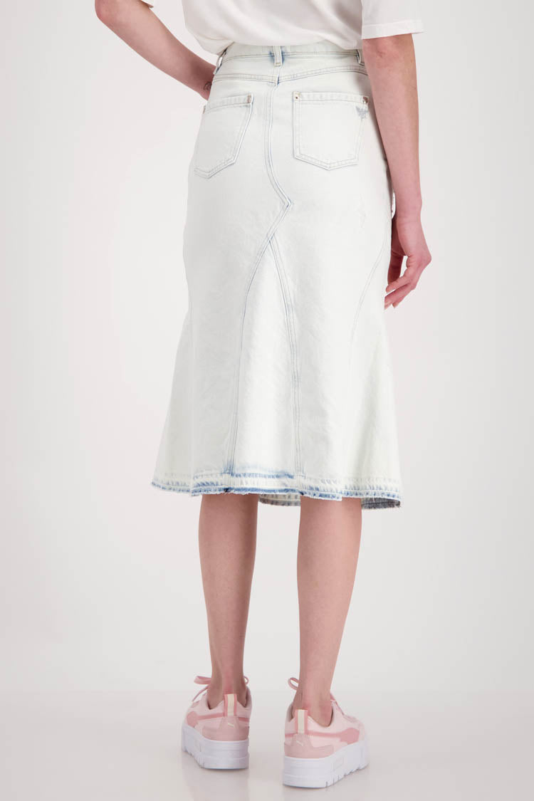 Bleach Denim Skirt w Studs