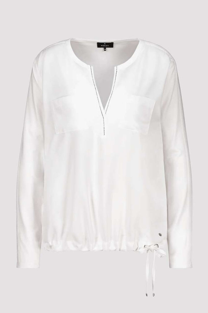 Blouse Shirt with Rhinestones