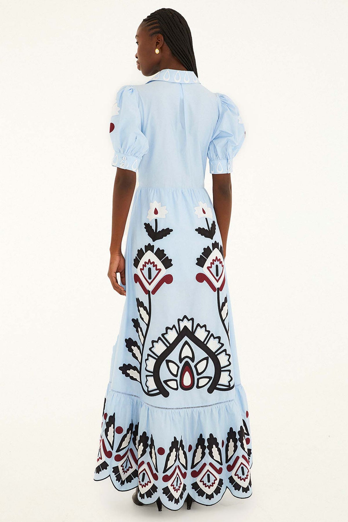 Farm Rio Blue Maxi Blue Artisanal SS Maxi Dress by Farm Rio – Frockaholics at Momento Dezigns