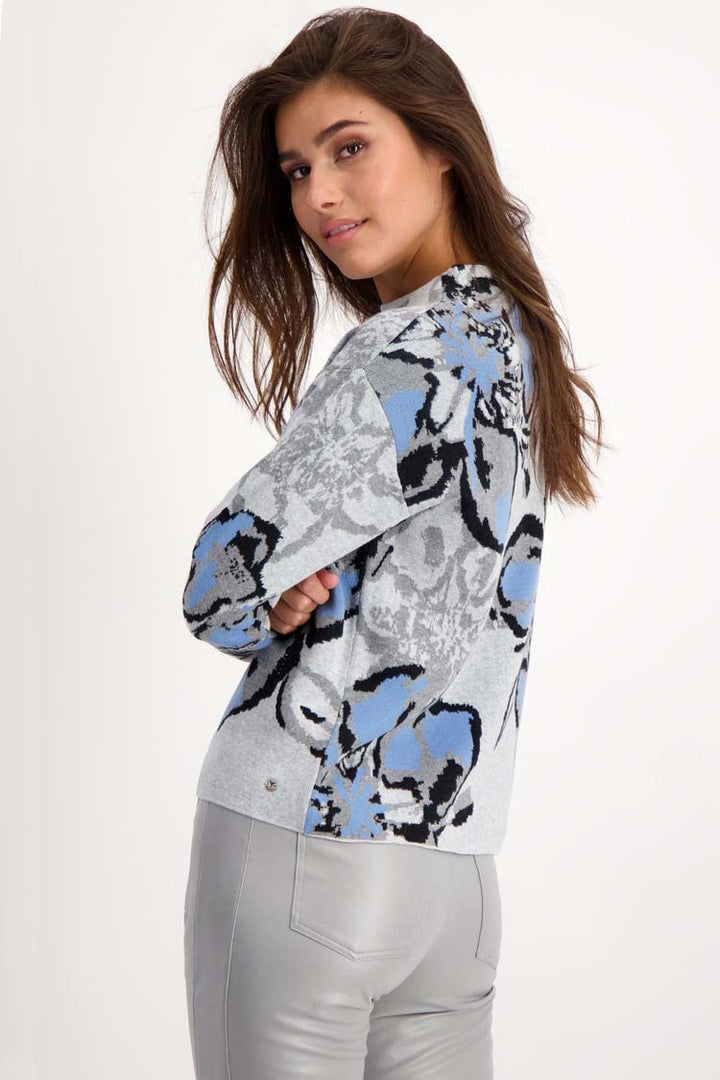 Blue Flowers Jacquard Sweater | FINAL SALE