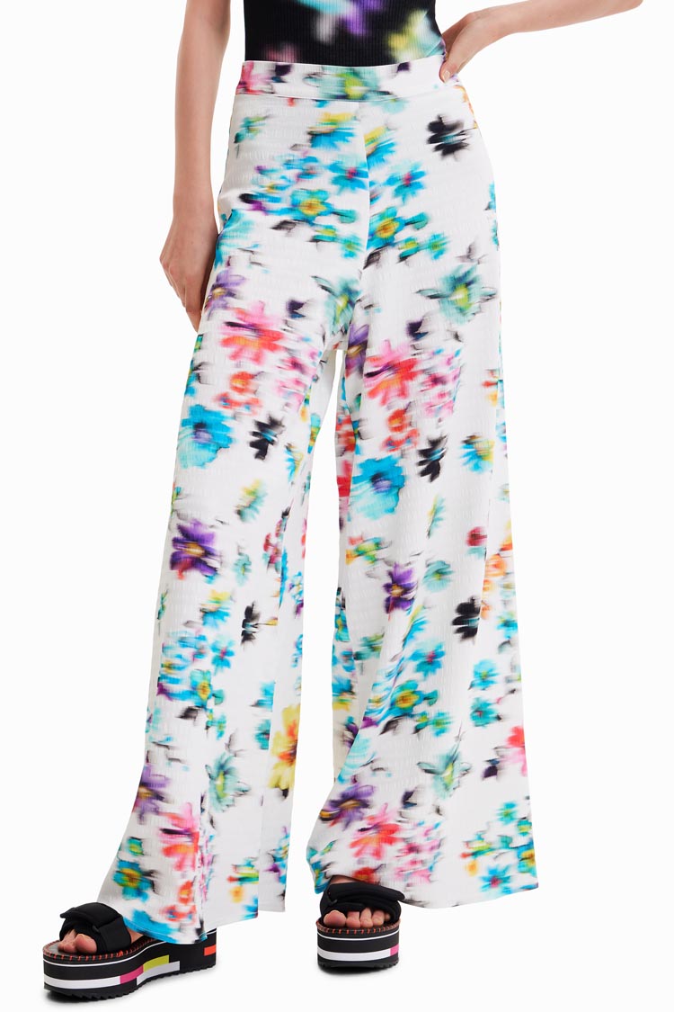 Blurry Flowers Maxi Wide Leg Pants | FINAL SALE