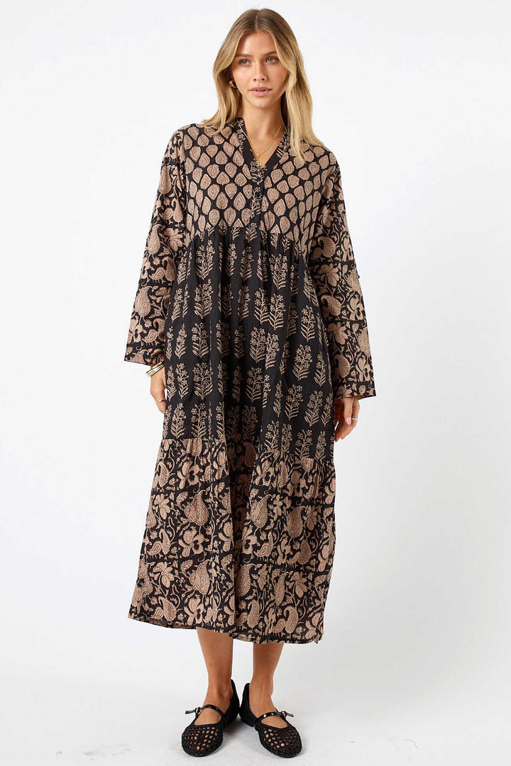 Blythe Midi Dress in Espresso