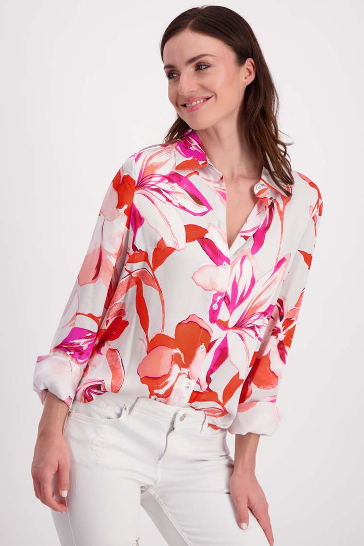Bold Floral Shirt in Coral | FINAL SALE