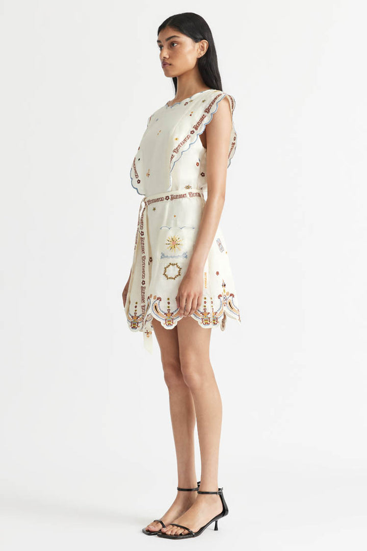 Bombora A-line Mini Dress in Coconut | FINAL SALE