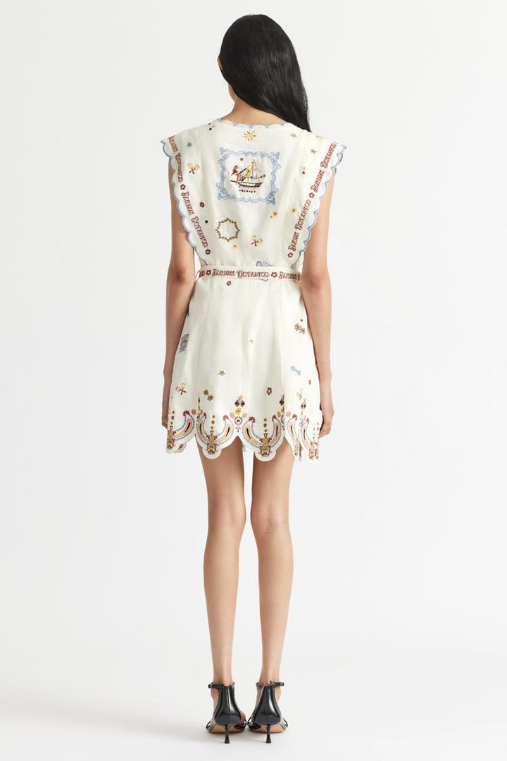 Bombora A-line Mini Dress in Coconut | FINAL SALE