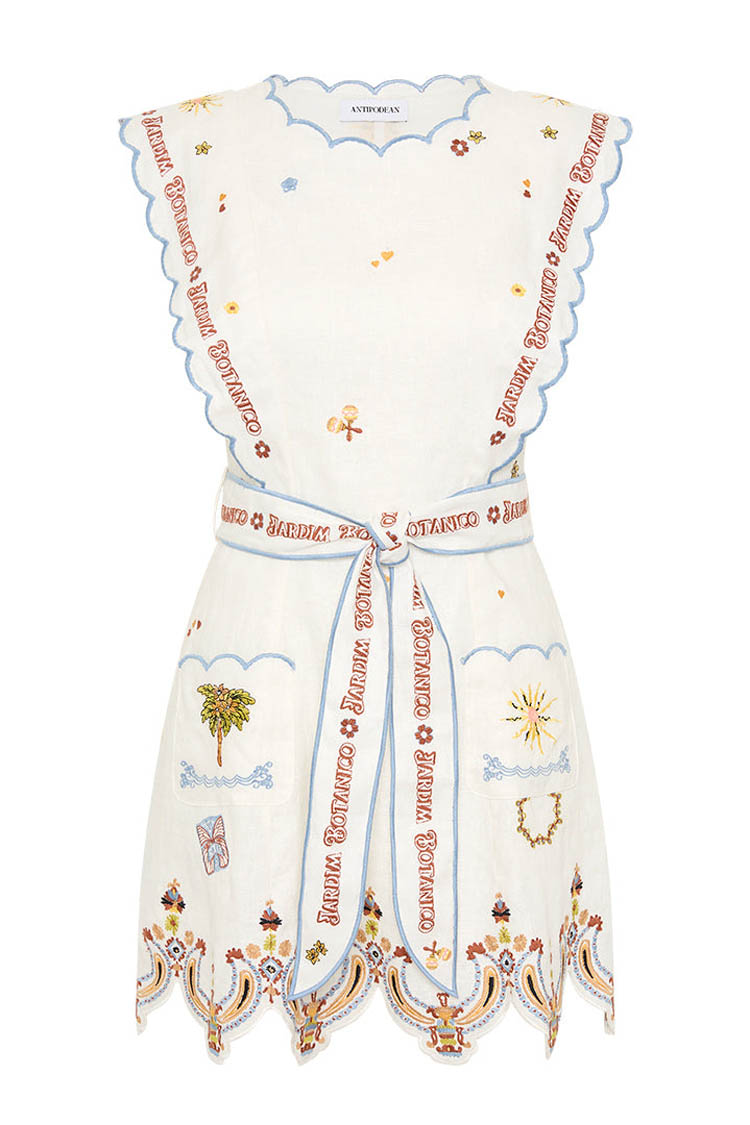 Bombora A-line Mini Dress in Coconut | FINAL SALE