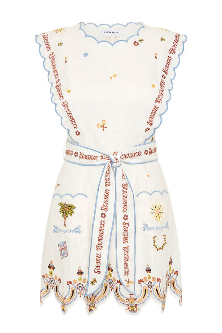 Bombora A-line Mini Dress in Coconut | FINAL SALE