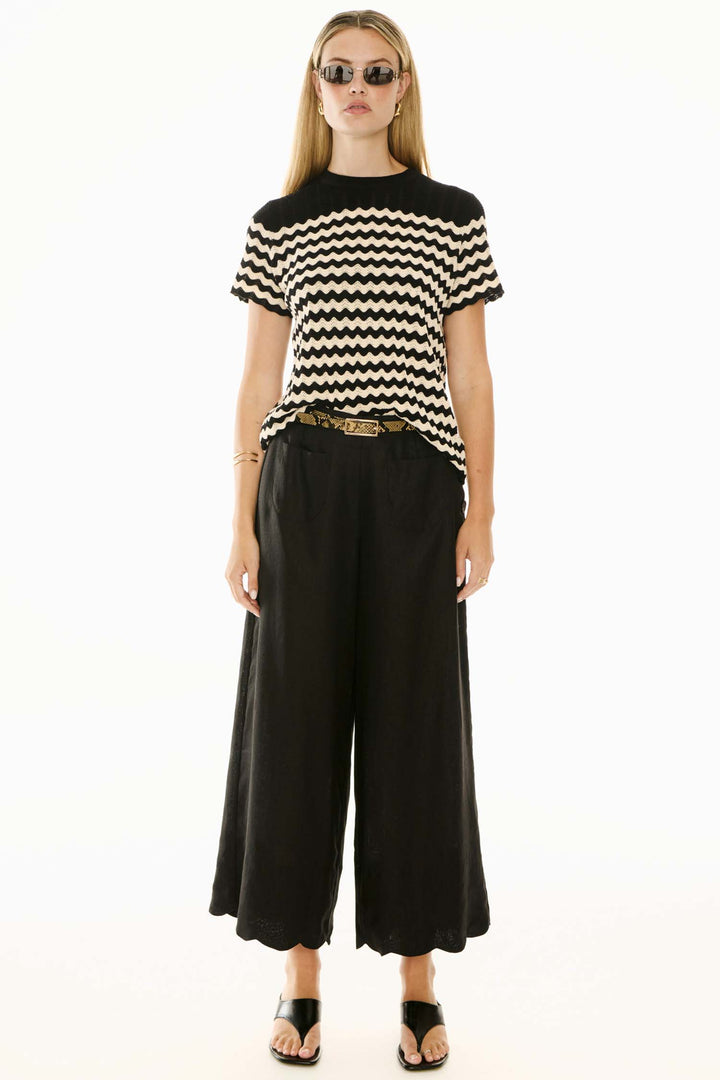 Bonde Tee Knit in Black Ivory