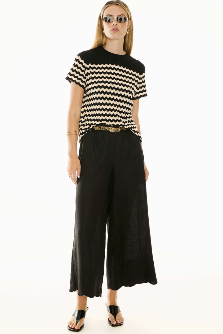 Bonde Tee Knit in Black Ivory