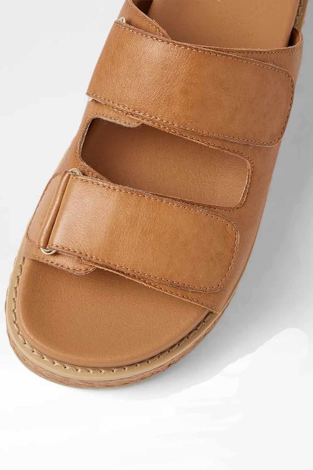 Boneeta Leather Sandals in Dark Tan