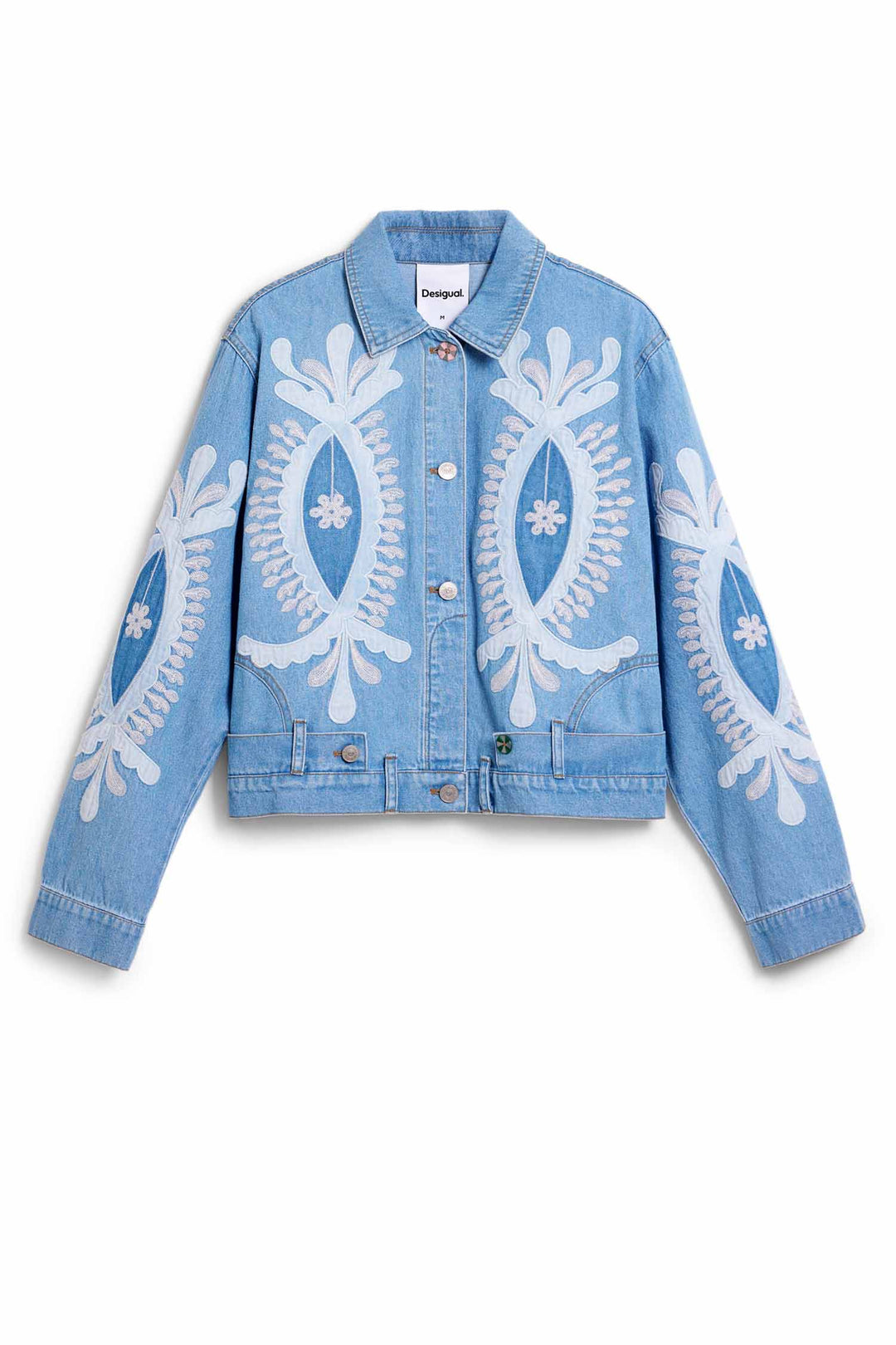 Border Denim Jacket in Medium Wash
