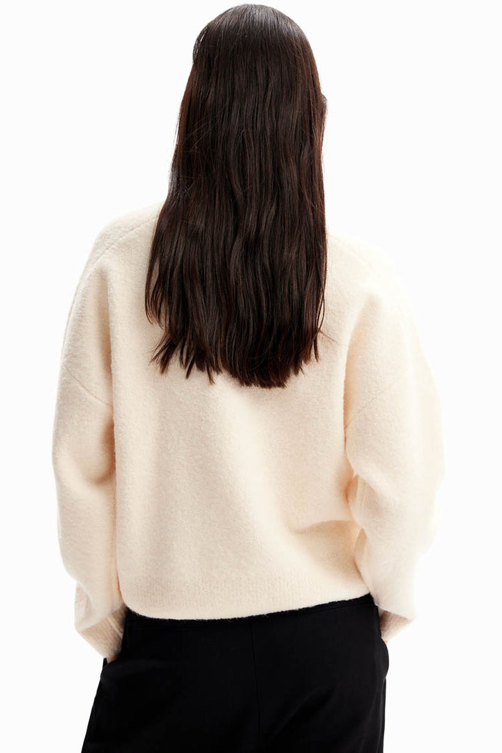 Boucle-effect Oversize Face Pullover