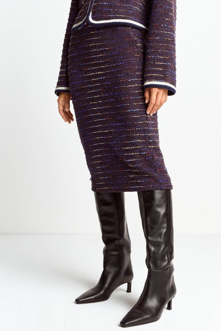 Boucle Pencil Midi Skirt