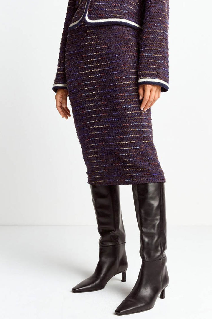 Boucle Pencil Midi Skirt