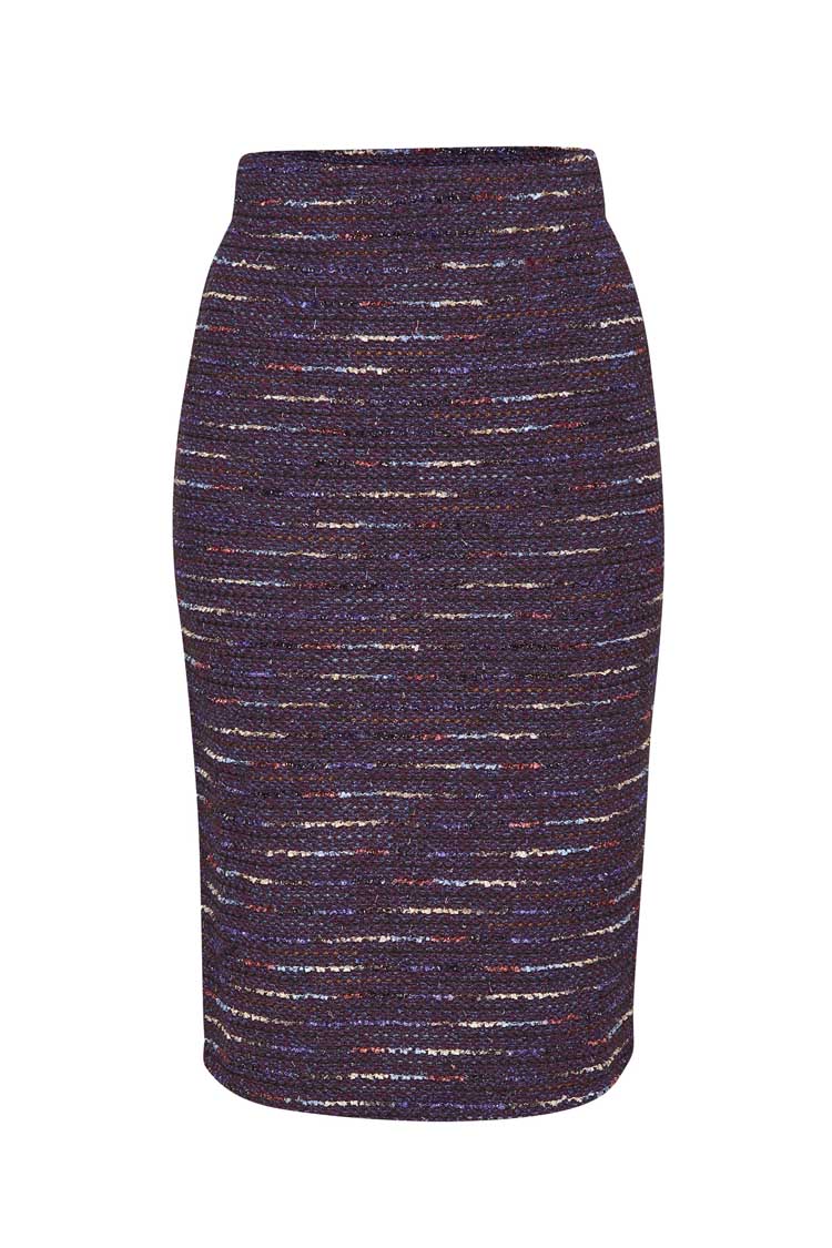Boucle Pencil Midi Skirt
