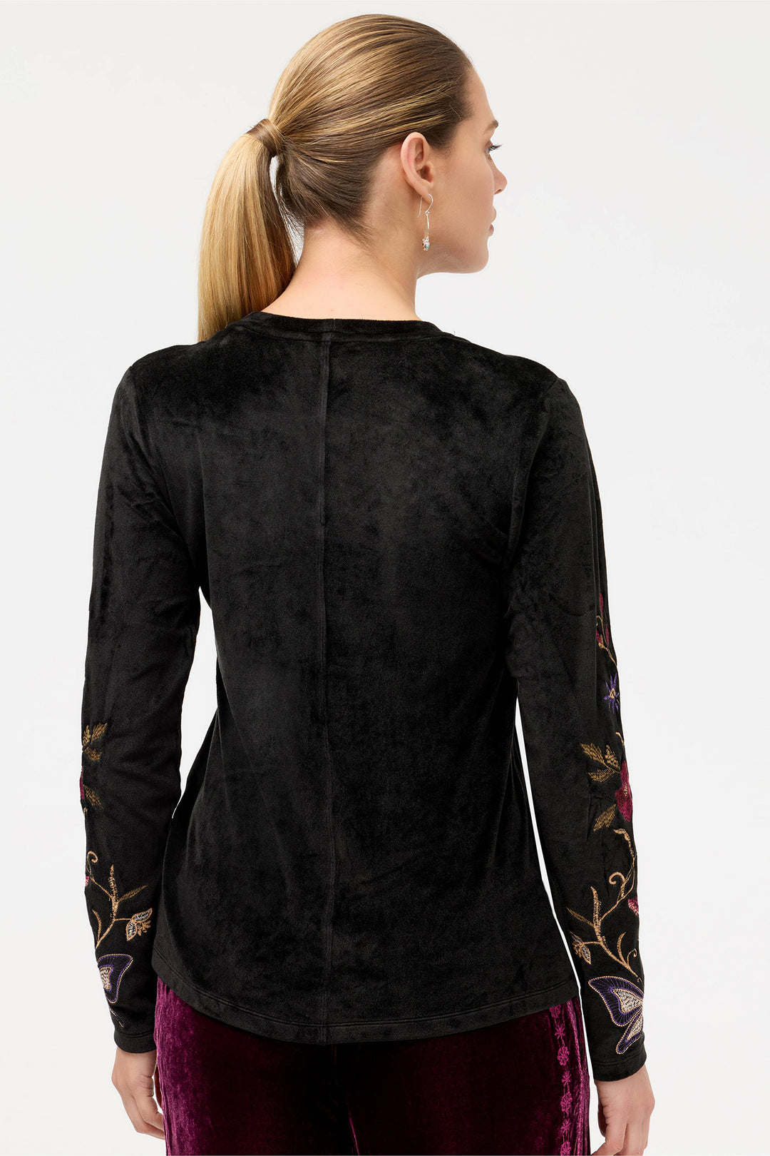 Bounce Velour Mock Neck in Carminia